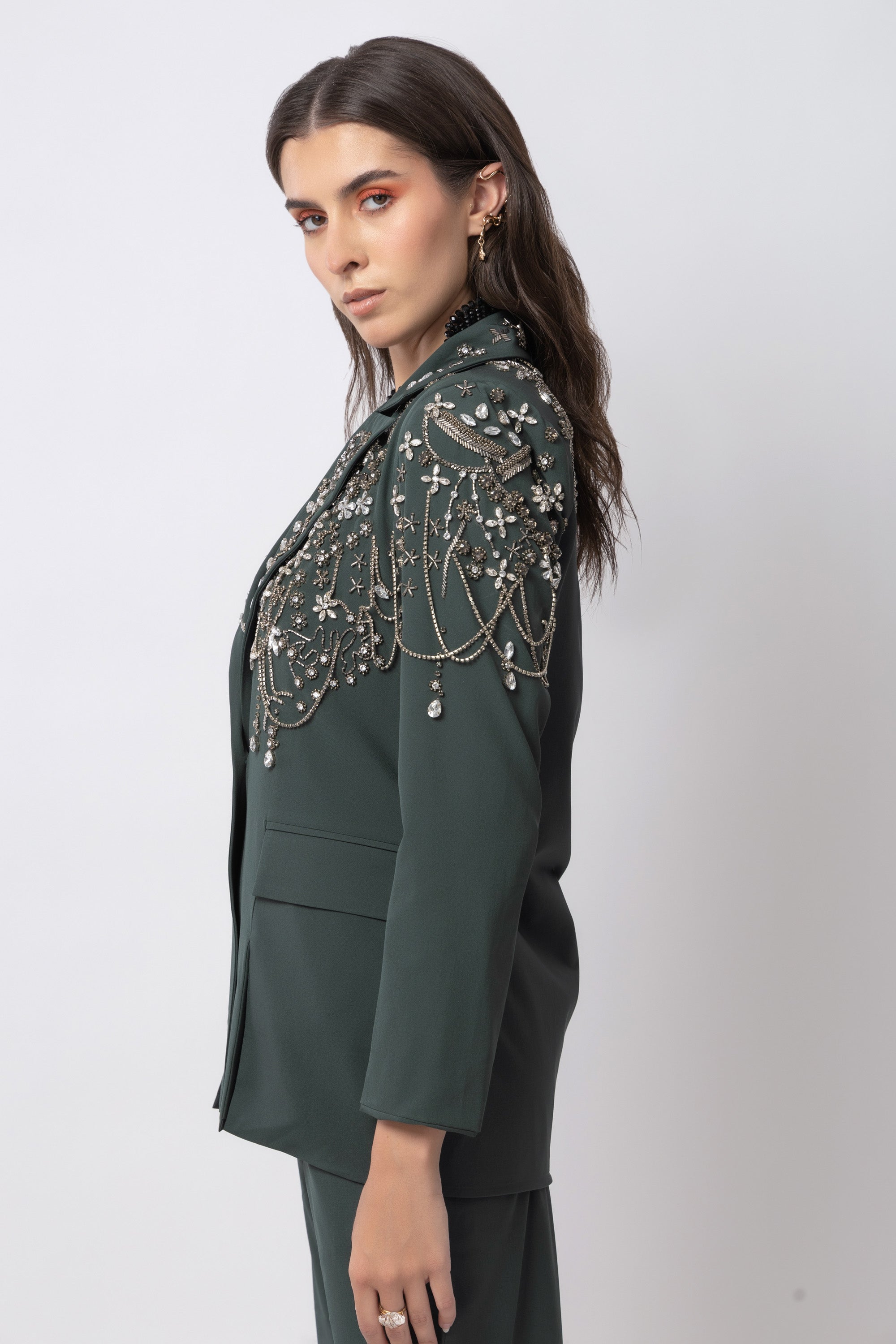 Vogue Verve Dark Green Co ord Set