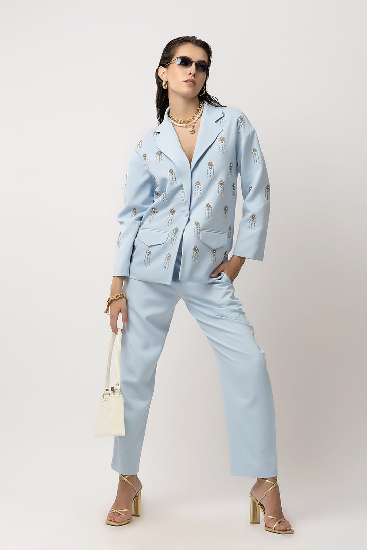Elle Elegance Blue Co-ords - Diwaah.com