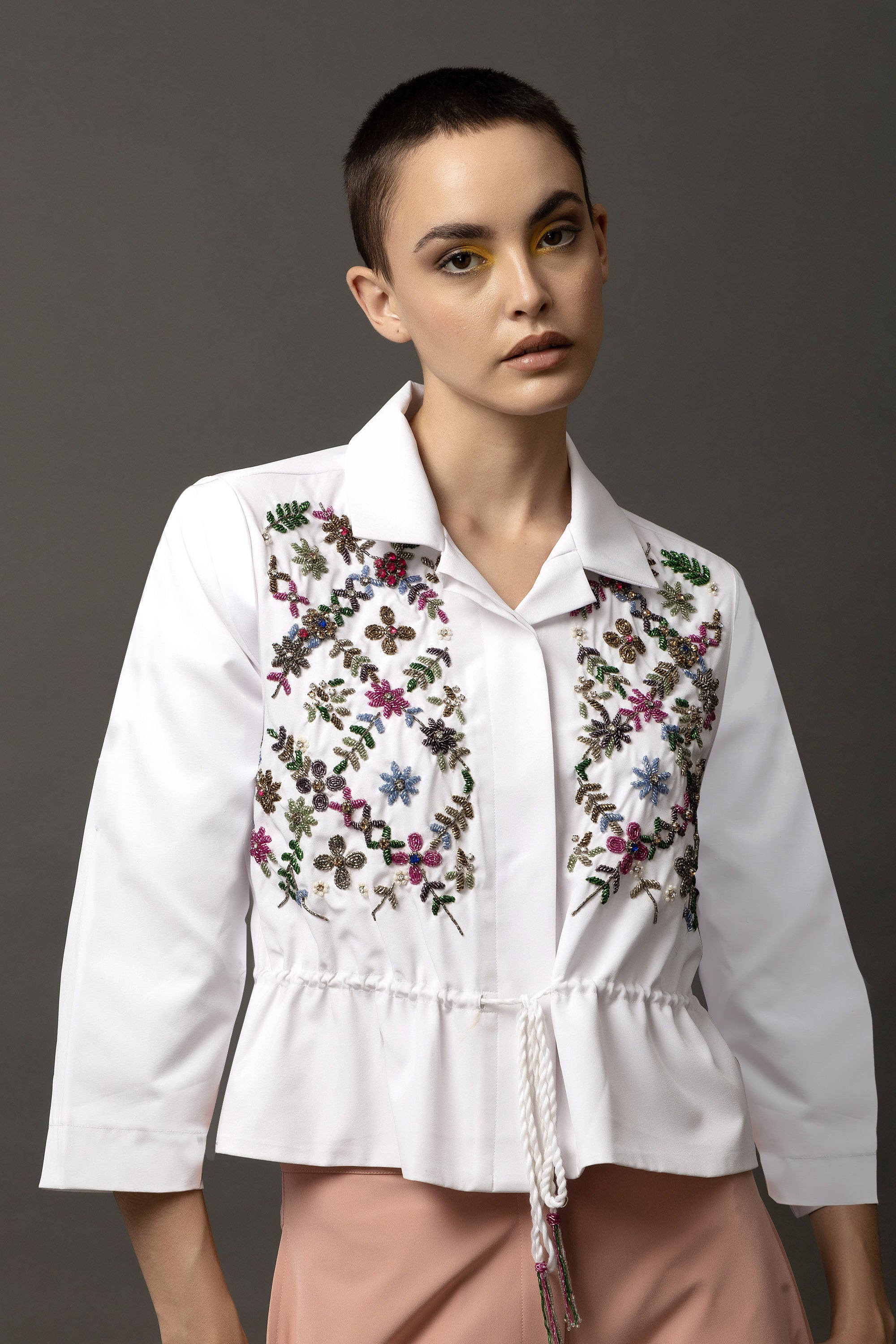 Gardenia Glamour White Jacket