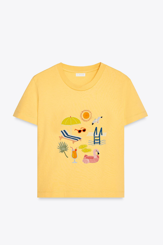 Summer Beach Yellow T-Shirt
